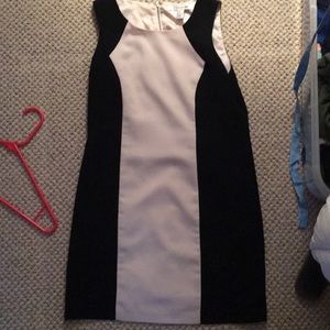 Black and creme dress